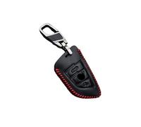 Car Key Case - Key Fob Cover & Protector fit for BMW 1 3 5 7 Series X1 X3 X4 X5 X6 F30 E30 F21 F45 F46 F48 Zinc Alloy Leather Remote Waterproof Car Key Cover Cases Holder