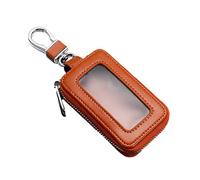 Car Key Case Leather KK Smart Holder Car Key Signal | Carr key holder with metal hooks and key ring zip bag, automatic remote key ring wallet for