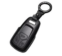 Car Key Case Protector Compatible with Audi A4 S4 RS4 B9 A5 S5 RS5 F5 A3 A6 A7 A8 A4L A6L Q2 Q3 Q5 Q7 SQ5 SQ7 S7 R8 4M D5 TT TTS 3 Buttons Genuine Leather Auto Key shell Protective Sleeve