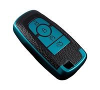 Car Key Case Remote Control Protector Cover Compatible For Ford Ecosport Edge Explorer F-150 F-250 Fusion Mondeo Mustang Ranger(Ice blue light D)