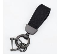 Car Key Chain For Ford ST Fusion Everest Escape Explorer Edge Mondeo Focus Ecosport Fiesta Kuga, Zinc Alloy Leather Keychain Anti-lost D-Ring Key-Chain Fob Rotatable Fashion Decorative Accessories