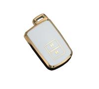 Car Key Cover 2/3/4 Buttons Car Key Case Smart Keyless Remote Shell Fob Protector Cover Bag Auto Accessories For Tacoma For Land Cruise Key Shell(2button white cover)