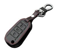 Car Key Cover 3 Button Genuine Leather Car Key Case For Peugeot 3008 208 308 508 408 2008 Protector Cover Holder Skin Car Accessories Key Shell