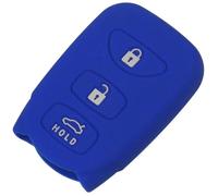 Car Key Cover 3 Buttons Car Key Fob Silicone Rubber Cover Holder Protect For Hyundai Feisi Elantra Long Move Case-darkblue