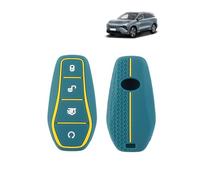 Car key cover for BYD Dolphin/Loong Face/Seal/Seagull/Song Plus,daunke Soft silicone,Scratch-resistant ,With lanyard,Protective remote key cover,Green