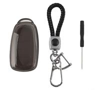 Car Key Cover for Chery Jaecoo J8/J9, Tiggo 7 Pro/8 Plus/8 Pro, Arrizo For 5 Plus/C5 (2021-2024) - Transparent Black, 4-Button Remote For Protec(A)