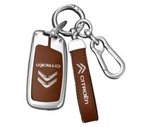 Car Key Cover for Citroen C1 C2 C3 C4 C5 Xsara Picasso, Car Key Fob Key Fob Cover Car Key Fob Case Car Key Protection Accessories,B-Brown