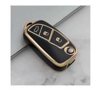 Car Key Cover For F&ord Ka For Fiat 500 500c 500L 500x Ducato For Grande Punto For Tipo Bravo For Stilo For Panda Lancia Musa Pop Abarth 595 Car Key Case Cover STRIVING BIRD(Black cover,C)