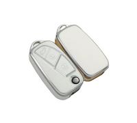Car Key Cover For F&ord Ka For Fiat 500 500c 500L 500x Ducato For Grande Punto For Tipo Bravo For Stilo For Panda Lancia Musa Pop Abarth 595 Car Key Case Cover STRIVING BIRD(Silver white cover,C)