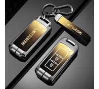 Car Key Cover for Mitsubishi Lancer X 2007-2016, Car Key Fob Case Remote Control Car Key Shell With Keychain Key Protection Case Replacement Accessories,A-2-Yellow
