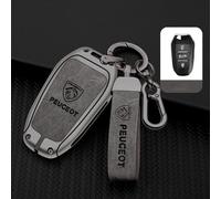 Car Key Cover for Peugeot 308 SW 2021-2023 2024 2025 Key Protection Cover to Protect Car Key from Scratch Button Car Key Fob Cover Decorative Accessories,Gun-Gray Style