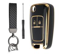 Car Key Cover for Vauxhall - Premium TPU Key Fob Case with Keychain - 2 Button Remote Key Protection Cover - Compatible Opel Models Vehicle Accessories