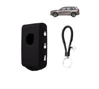 Car key cover for Volvo XC40 XC90 XC70 S60 S80 S90 C30 V70 V90 2018 2019 2020,daunke Soft silicone,Scratch-resistant ,With lanyard,Protective remote key cover,Black