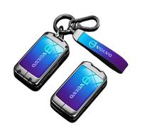Car Key Cover for Volvo XC60 facelift 2021, Car Key Fob Case Remote Control Car Key Shell With Keychain Key Protection Case Replacement Accessories,Blue-A