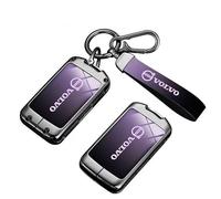 Car Key Cover for Volvo XC60 facelift 2021, Car Key Fob Case Remote Control Car Key Shell With Keychain Key Protection Case Replacement Accessories,Purple-A