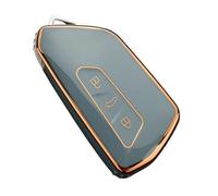 Car Key Cover For VW For Golf 8 MK8 ID-4 ID-6 For Skoda For Octavia A8 For Seat For Leon FR MK4 For Cupra TPU Car Key Case Cover Shell Fob PYPFQUMQGR(Grey)
