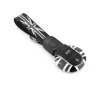 Car Key Cover Key Case Keychain Smart Remote Fob Shell Compatible with Mini Cooper After 2014 Third Generation F Series F54 F55 F56 F57 F60 PJ01 (Key Shell Type B+Chain, Grey Union Jack)