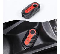 Car Key Cover Shell Fit for Fiat 500 Abarth 595 695/Bravo Car Key Case Keyless Smart Card Case Holder Protective Key Fob Cover Key Fob Case ABS (Red)