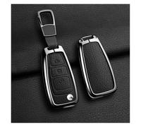 Car Key Cover Shell For Ford Ranger C-Max S-Max Focus Galaxy Mondeo Transit Tourneo Custom Auto Alloy Style Car Key Case Cover Shell Fob 2/3button(D Black sel 2)