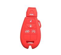 Car Key Cover Silicone Car Key Cover Case For Jeep For Grand For Cherokee For Compass For Patriot(Red)