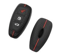 Car Key Cover Silicone Compatible with Ford Focus Fiesta Kuga Galaxy Fusion Mondeo B-Max C-Max S-Max Ecosport Replacement Soft Silicone 3 Buttons Car Key Case Shell Protector Accessories
