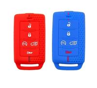 Car Key Cover Silicone Fob Remote Key Cover for 2021 2022 For Jeep Grand Cherokee Grand Wagoneer 5 Button For Smart Key Case 2 Pcs/lot-1red 1blue