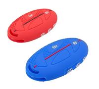 Car Key Cover Silicone Key Cover For Hyundai Tucson Elantra Ioniq 2023 2024 2025 5 Button Remote For Smart Key Case Protection 2 Pcs/lot-1red 1blue