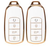 Car Key Covers 2Pcs Remote Key Fobs TPU Key Case Compatible with Chery Tiggo 8 Pro 8 Plus Omoda 5, White