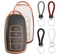 Car Key Covers, Fully Encased TPU Material 4 Buttons Car Key Holder With 4 Lanyards, Compatible with Chery Tiggo 8/7/Pro, Omoda 5, Jaecoo 7