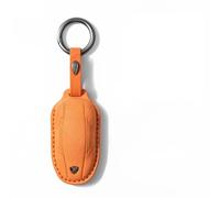 car key fob case Case for Car for Tesla for Model for X for S Car Key Case Auto Accessories Remote Keychain Suede Buttons Shell Protector(Orange style S)