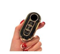 Car Key Fob Cover 3 Button For Punto For Doblo For Qubo For Fiorino For Grande For Punto EVO 500L TPU Car Flip Key Case Cover Key Shell(Black case)