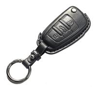 Car Key Fob Cover For A2 A3 A4 A6 A6L A8 TT RS S1 Q5 Q7 A1 Q3 For Quattro 3 Button Genuine Leather Remote Car Flip Key Shell Case Shell Holder Key Shell