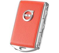 Car Key Fob Cover for Volvo XC90, XC60, XC40, S60, S90, V90, Zinc Alloy Frame Leather Surface