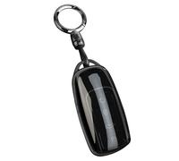 Car Key Fob Holder for Jaecoo 7 Waterproof Drop-Proof TPU Key Fob Cover with Keychain Full Protection 4 Buttons Remote Key Shell Case Pouch for Chery Jaecoo J7 J8 J9 Omoda 5 C5 Car Accessories, Black