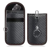 Car Key Signal Blocker Pouch 2 Pcs, Faraday Pouch for Car Keys with Airtag Key Pouches Signal Blocker Keyless Car Key Signal Blocker Pouch Faraday Bag Key Signal Blocker Key Fob Protection Pouch