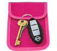 Car Key signal blocker pouch, KeySafe, RFID key pouch, Keyless signal blocking key wallet, by Remaldi. Quality oxford weave fabric with secure nano weave internal pocket.