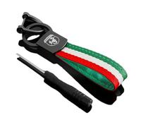 Car KeyChain for Abarth 595 Abarth 500 Abarth 124 Spider, With Mountaineering Buckle Portable Clip-Keyrings Car Key Keychain Replacement Accessory,A