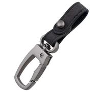 Car Keychain for Dacia Dokker/Duster Van/Logan/Logan MCV Fiskal Stepway, Microfiber Leather Car Keychain with 360°Rotatable Swivel Multifunctional Key Case Accessories,B/Black