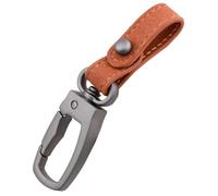 Car Keychain for Dacia Jogger Extreme/Logan MCV/Duster Nova, Microfiber Leather Car Keychain with 360°Rotatable Swivel Multifunctional Key Case Accessories,A/Brown