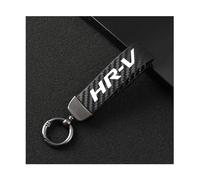 Car Keychain for Honda HR-V HR V, Microfiber Leather Key Chain Men Women with Anti-Lost 360°Rotatable Swivel D-Ring,Black