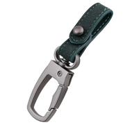Car Keychain for Skoda Yeti (5L) 5-door SUV SWB/2014-2026, Microfiber Leather Car Keychain with 360°Rotatable Swivel Multifunctional Key Case Accessories,C/Dark Green