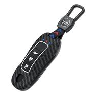 Car Keychain Key Cover for Porsche 911 2019-2025 Silicone Protective Case Keychain, Anti-Scratch Drop-Proof,Carbon Texture-Type B
