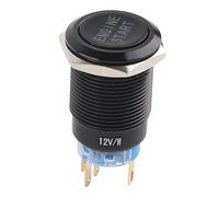 Car Keyless Engine Start Push Button with Waterproof Switch Ignition Starter 12V(黑色锌铝合金外壳), Automotive Interior,car switch