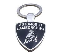 Car Keyring for Lamborghini Urus Huracan Aventador Gallardo Temerario Countach, Keychain with Car Emblem for Men and Women, Car Accessories for Gifts,Silver