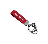 Car Keyring for Mazda 2, Car Keychain Metal Car Key Chain Anti-lost Carabiner Clip Car Replacement Key Fob Holder Men Woman Accessories,Red