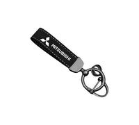 Car Keyring for Mitsubishi Pajero, Car Keychain Metal Car Key Chain Anti-lost Carabiner Clip Car Replacement Key Fob Holder Men Woman Accessories,Black