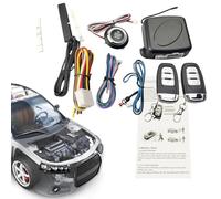 Car Kit with Keyless Access, Universal DC12V Remote Start System, With 2 Smart Key Safety Locks for Easy, Convenient, Safe Stop, Start, Preheating and Pre-Cooling