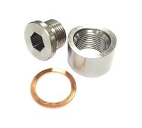 car Lambda Probe M18 X 1.5 O2 Sensor Bung Oxygen Mounting Bungs And Plugs Adapter Thread Notched Style Exhaust Weld In Bung With