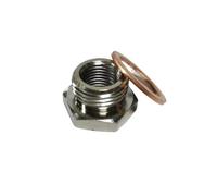 car Lambda Probe M18 X 1.5mm To M12 X 1.25mm Sensor Connector Exhaust O2 Oxygen Sensor Spacer Reducer Adapter With Copper Gasket