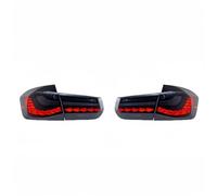 Car Lamp Lens,Fog Lamp Blue Animation Rear taillight assembly For BMW 3 Series F30 F80 2012-2018 Animation Rear Lamps(Pair of black)